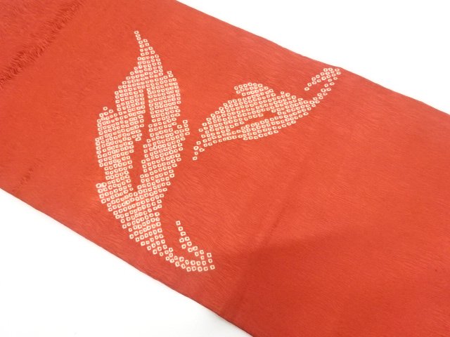 JAPANESE KIMONO / NAGOYA OBI / SHIBORI / LEAF